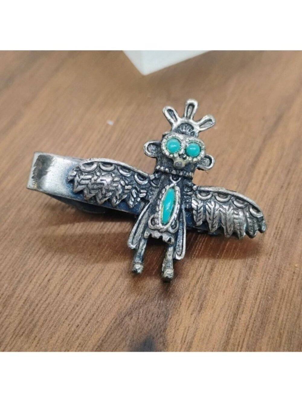Vtg 1970s Kachina Eagle Dancer Thunderbird Tie Clip